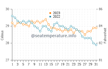 Mactan water temp chart in December