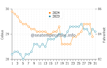 Temperatura vode u Muncar u prosincu