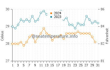 Wassertemperatur Santa Catalina im Dezember