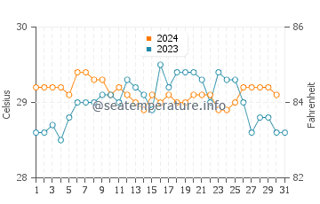 Wassertemperatur Patong im Dezember