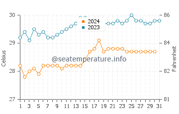 Wassertemperatur Puerto Armuelles im Dezember