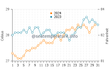 Temperature dell'acqua a Sao Miguel dos Milagres a dicembre