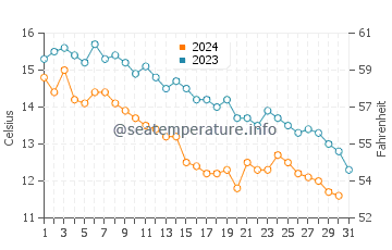Wassertemperatur Shekvetili im Dezember