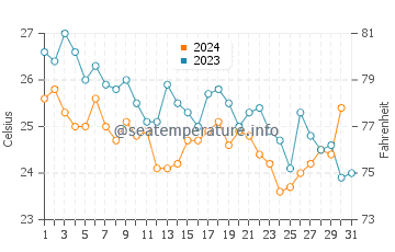 Wassertemperatur Smathers Beach im Dezember