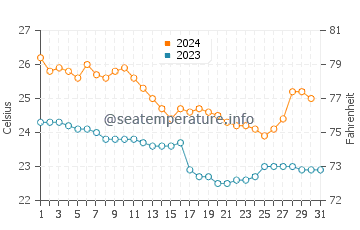 Wassertemperatur Tamiahua im Dezember