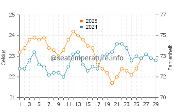Temperature dell'acqua a Birkenhead a febbraio