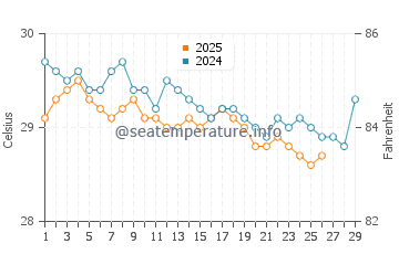 Wassertemperatur Barra Grande im Februar