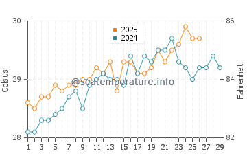 Temperature dell'acqua a Gokarna a febbraio