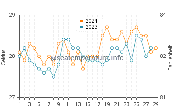 Wassertemperatur Pawing im Februar