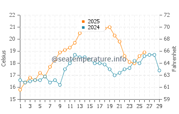 Temperature dell'acqua a Tierra Verde a febbraio