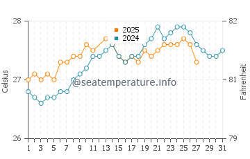 Temperature dell'acqua a Isla Palominos a marzo