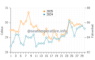 Temperature dell'acqua a Playa Mansita ad aprile