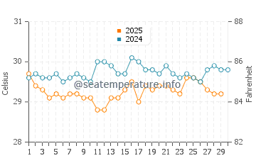 Temperature dell'acqua a Sao Luis ad aprile