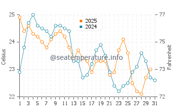 Temperature dell'acqua ad Aliwal Shoal a maggio