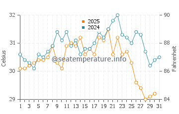 Temperature dell'acqua a Burum a maggio