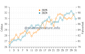Flamingo water temp chart in May