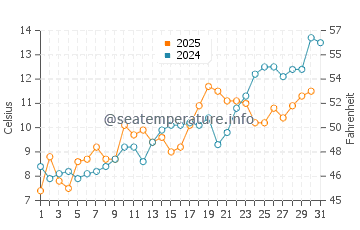 Temperature dell'acqua a Marconi Beach a maggio