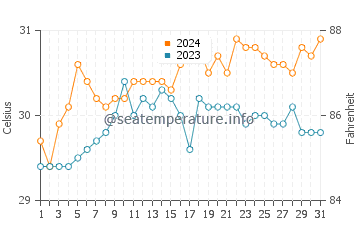 Negros water temp chart in May