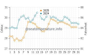 Temperature dell'acqua a Palmas Bellas a maggio