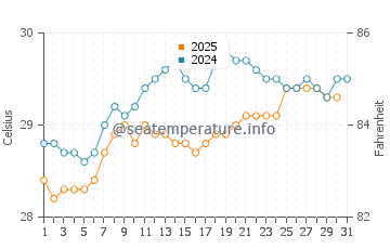 Temperature dell'acqua a Petite Riviere De Nippes a maggio