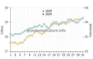 Temperature dell'acqua a Port Antonio a maggio