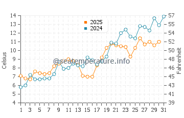 Wassertemperatur Port Austin im Mai