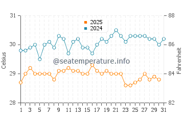 Temperatura vode u Rungata u svibnju