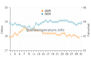 Temperature dell'acqua a Sainte Luce a maggio