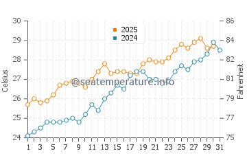 Temperature dell'acqua a Teacapan a maggio