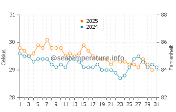 Wakatobi water temp chart in May