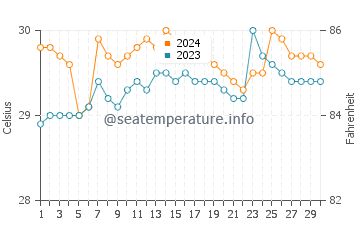 Wassertemperatur Apo Insel im Juni