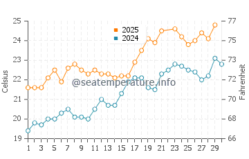 Wassertemperatur Béni Saf im Juni