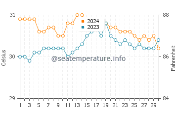 Wassertemperatur Leyte im Juni