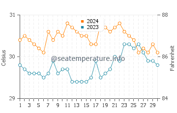 Wassertemperatur Patria im Juni