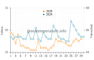Wassertemperatur Petit-Goâve im Juni