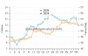 Wassertemperatur Reine im Juni