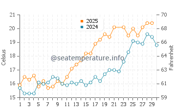 Wassertemperatur Scharendijke im Juni
