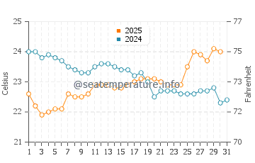 Temperature dell'acqua a Bedarra Island a luglio