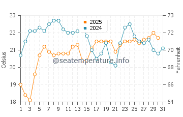 Wassertemperatur Black's Beach im Juli