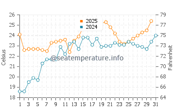 Wassertemperatur Brooklyn im Juli