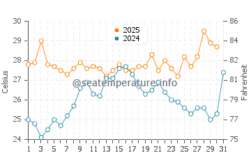 Wassertemperatur Chesapeake im Juli