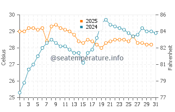 Wassertemperatur Makurazaki im Juli
