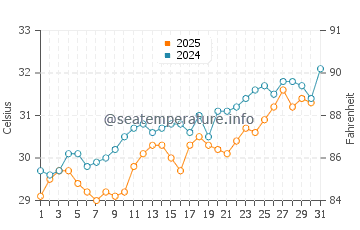 Marsa Alam water temp chart in July