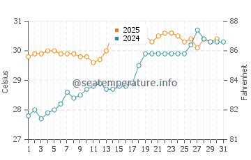 Temperature dell'acqua a Mascota a luglio