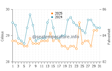 Temperature dell'acqua a Playa Blanca a luglio