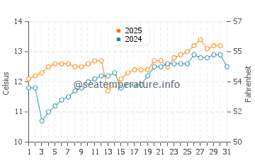 Wassertemperatur Seward im Juli