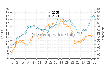 Temperature dell'acqua a Shoal Harbour a luglio