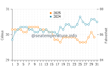 Temperatura vode u Sibolga u srpnju