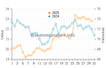 Temperature dell'acqua a Pointe-Noire ad agosto