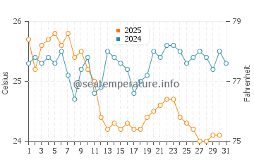 Wassertemperatur Dikili im August